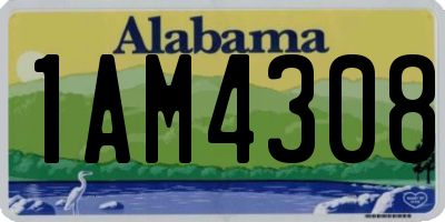 AL license plate 1AM4308