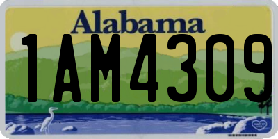 AL license plate 1AM4309