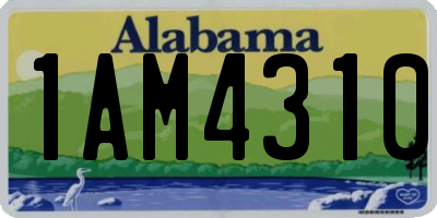 AL license plate 1AM4310