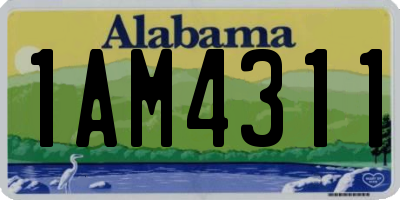 AL license plate 1AM4311