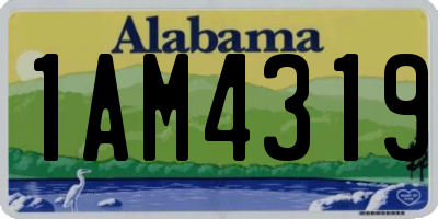 AL license plate 1AM4319