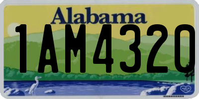 AL license plate 1AM4320