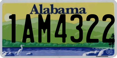 AL license plate 1AM4322