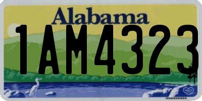 AL license plate 1AM4323
