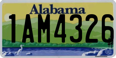 AL license plate 1AM4326