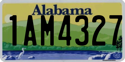 AL license plate 1AM4327