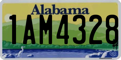 AL license plate 1AM4328