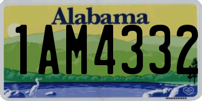 AL license plate 1AM4332