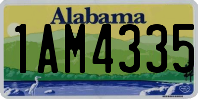 AL license plate 1AM4335