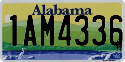 AL license plate 1AM4336