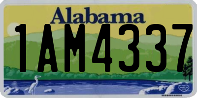 AL license plate 1AM4337