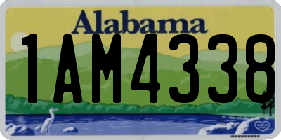 AL license plate 1AM4338