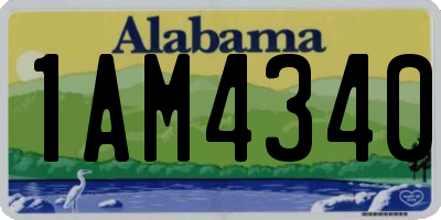 AL license plate 1AM4340