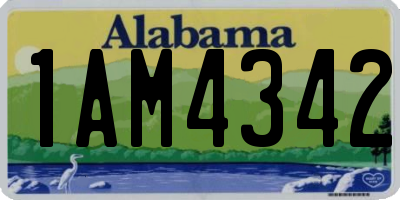 AL license plate 1AM4342