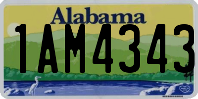 AL license plate 1AM4343