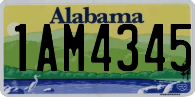 AL license plate 1AM4345