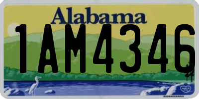 AL license plate 1AM4346