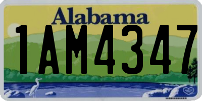 AL license plate 1AM4347
