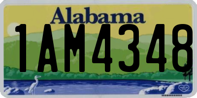 AL license plate 1AM4348