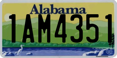 AL license plate 1AM4351