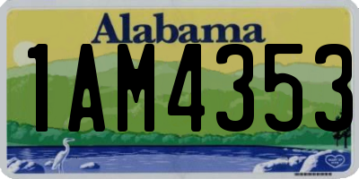 AL license plate 1AM4353
