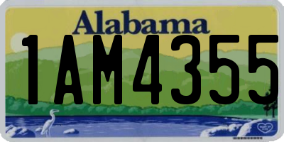 AL license plate 1AM4355