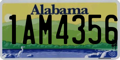 AL license plate 1AM4356