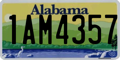AL license plate 1AM4357