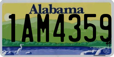 AL license plate 1AM4359