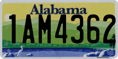 AL license plate 1AM4362