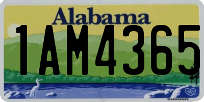AL license plate 1AM4365