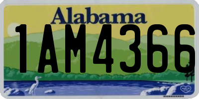 AL license plate 1AM4366