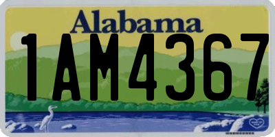 AL license plate 1AM4367