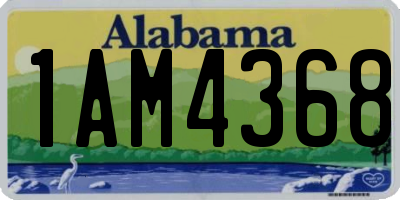 AL license plate 1AM4368
