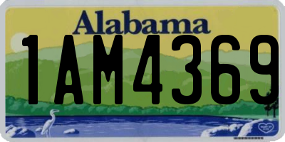 AL license plate 1AM4369