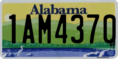 AL license plate 1AM4370