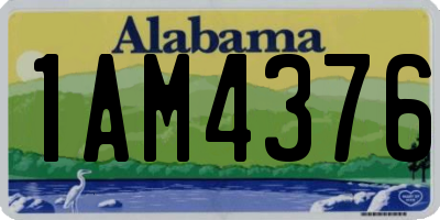 AL license plate 1AM4376