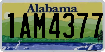 AL license plate 1AM4377