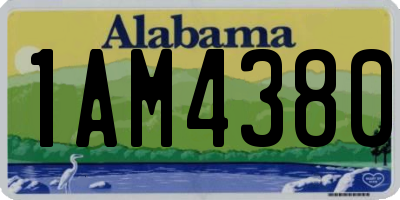 AL license plate 1AM4380
