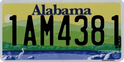 AL license plate 1AM4381