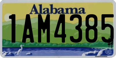 AL license plate 1AM4385