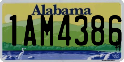 AL license plate 1AM4386