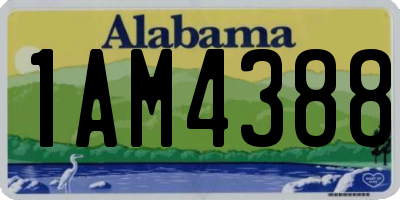 AL license plate 1AM4388