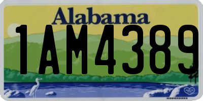 AL license plate 1AM4389