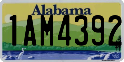 AL license plate 1AM4392