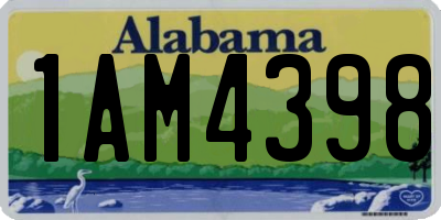 AL license plate 1AM4398