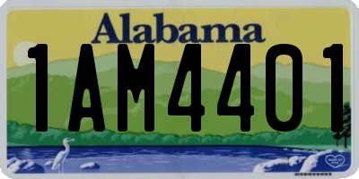 AL license plate 1AM4401