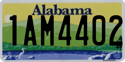 AL license plate 1AM4402