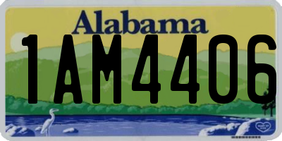 AL license plate 1AM4406