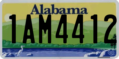 AL license plate 1AM4412